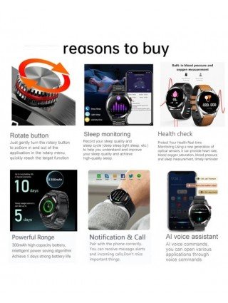 New Smart Watch Men AMOLED HD Screen Bluetooth Call 4G Local