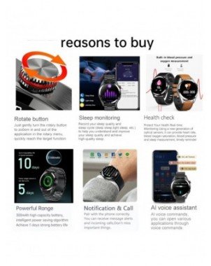 New Smart Watch Men AMOLED HD Screen Bluetooth Call 4G Local
