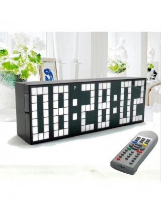 Large Big Jumbo LED Clock Display Table Desk Wall Alarm Remote
