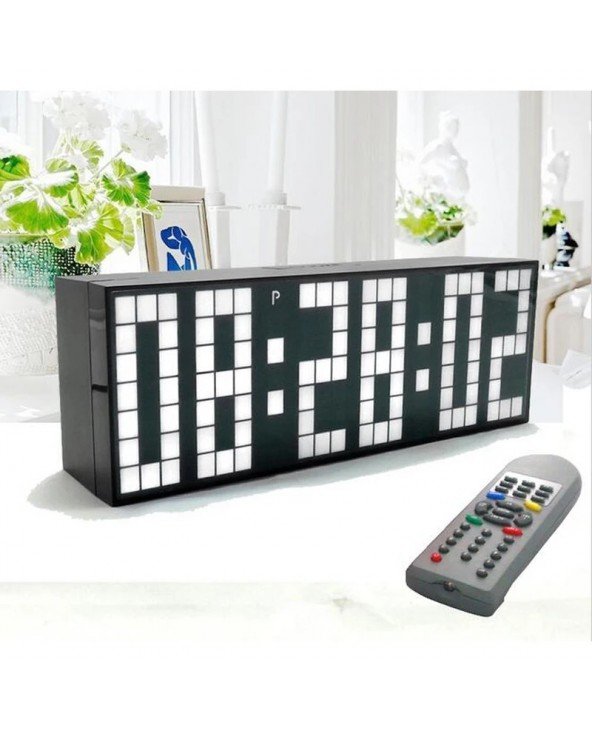 Large Big Jumbo LED Clock Display Table Desk Wall Alarm Remote