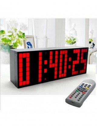 Large Big Jumbo LED Clock Display Table Desk Wall Alarm Remote