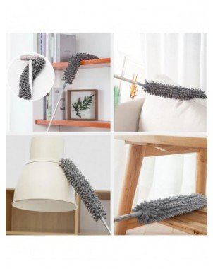 3PCS Long Handle Microfiber Duster Brush Set Bedside Duster