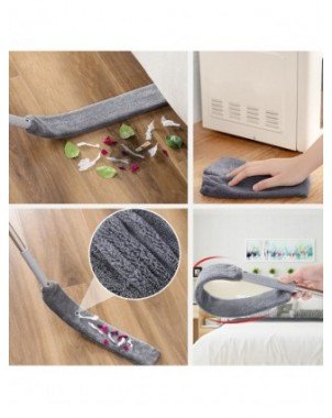 3PCS Long Handle Microfiber Duster Brush Set Bedside Duster