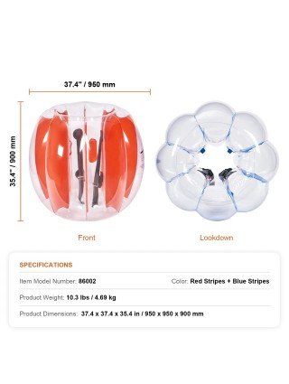 2 pakuotės 2/3FT pripučiami bamperio kamuoliai Kūno Sumo Zorb