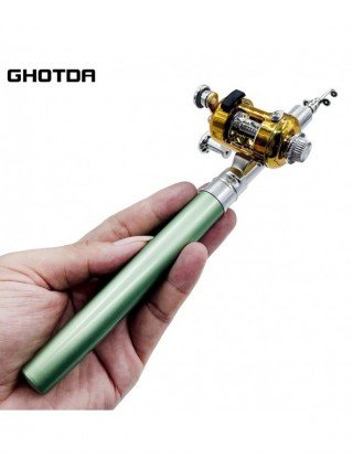 Fishing Rod Reel Combo Set Mini Telescopic Pocket Pen Fishing