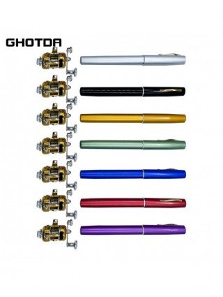 Fishing Rod Reel Combo Set Mini Telescopic Pocket Pen Fishing