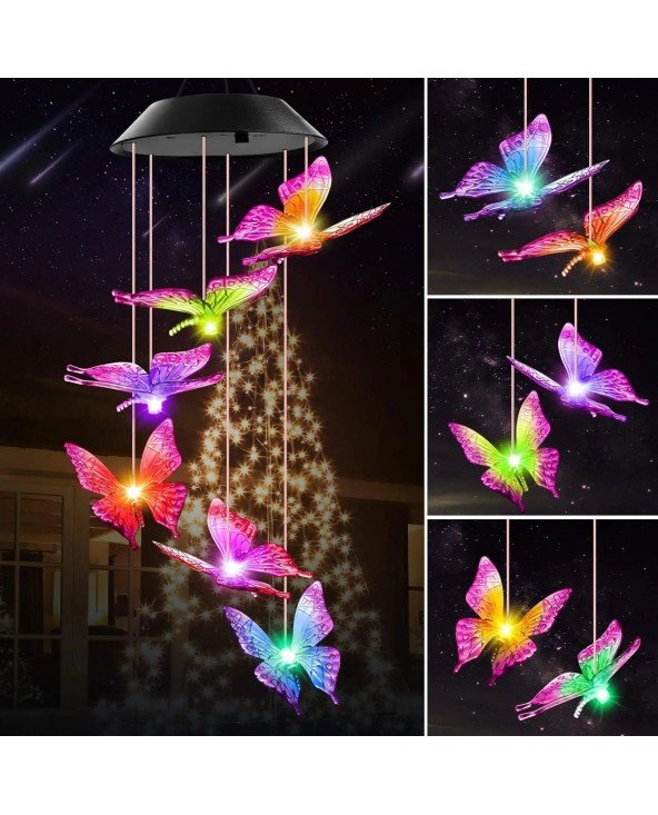 LED Solar Variable Light, Waterproof Color Gradient Butterfly LED Solar Variable Light, Waterproof Color Gradient Butterfly