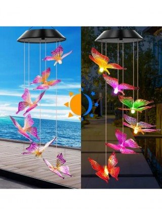 LED Solar Variable Light, Waterproof Color Gradient Butterfly