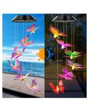LED Solar Variable Light, Waterproof Color Gradient Butterfly