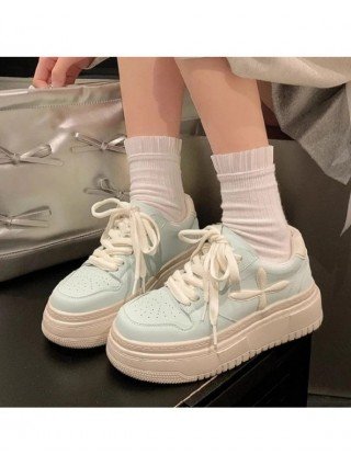 Women's Vulcanized Shoe Lace Up Designer Platform Sports Shoes