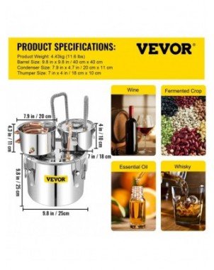 12L 20L 30L 50L Alkoholio virimo distiliatorius DIY Moonshine