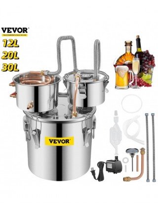 12/20/30L DIY Moonshine Still Alcohol Distiller Copper With