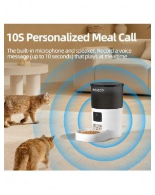 ROJECO Automatic Cat Feeder With Camera Video Cat Food
