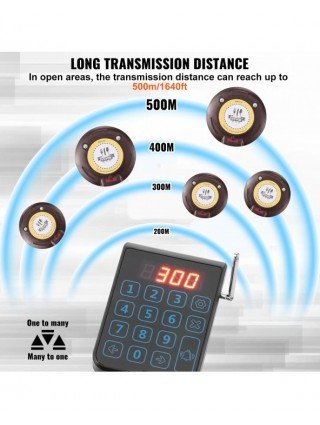 Restaurant Pager System Wireless Long Range Lineup Waiting