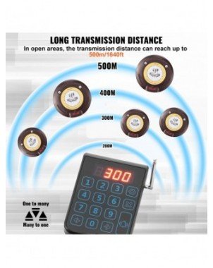 Restaurant Pager System Wireless Long Range Lineup Waiting
