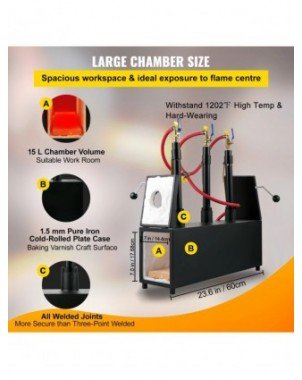 DE Type Gas Propane Forge Round Square Blacksmith Melting
