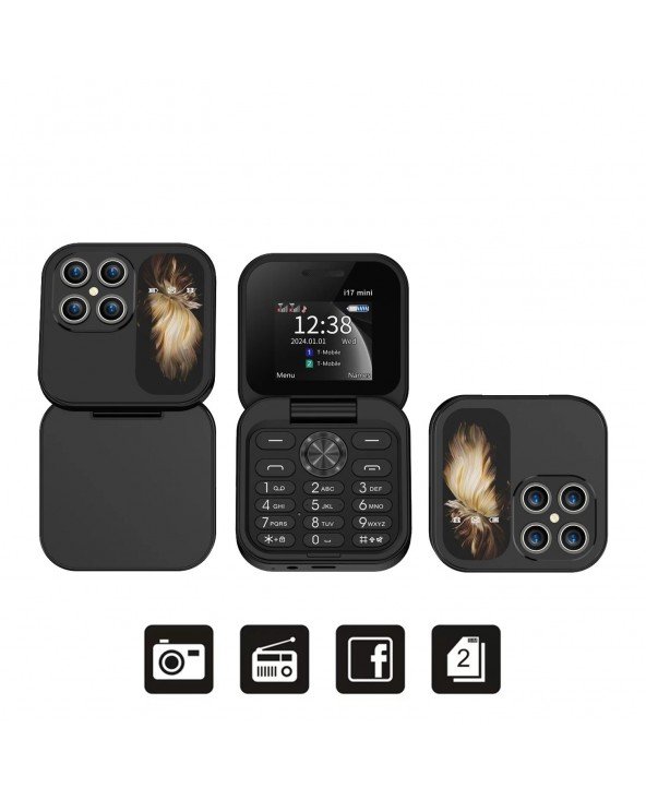 2024 NEW SERVO i17 Mini Dual SIM Small Flip Mobile Phone 2G GSM 2024 NEW SERVO i17 Mini Dual SIM Small Flip Mobile Phone 2G GSM