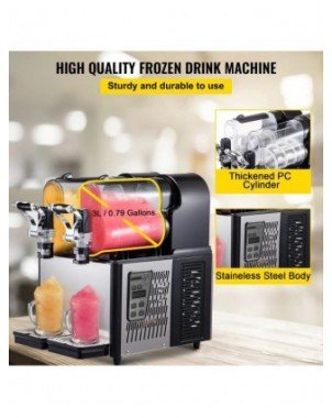 Komercinė "Slushy" mašina 3LX2 rezervuaro "Slush Drink Maker"