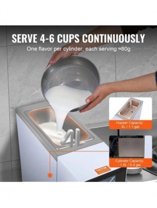 Commercial Ice Cream Machine 1000W Single Flavor Countertop