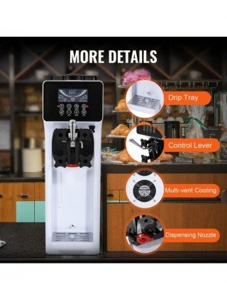 Commercial Ice Cream Machine 1000W Single Flavor Countertop