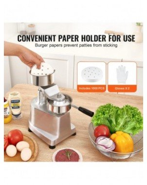 Commercial Burger Patty Maker 100mm/4in Hamburger Beef Patty