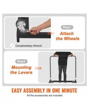 1500 LBS Drywall Sheet Cart Panel Dolly with Deck and 5" Swivel