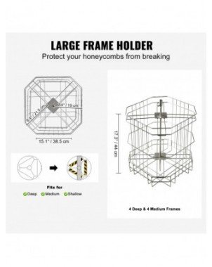 Manual Honey Extractor,4/8 Frames Honey Spinner
