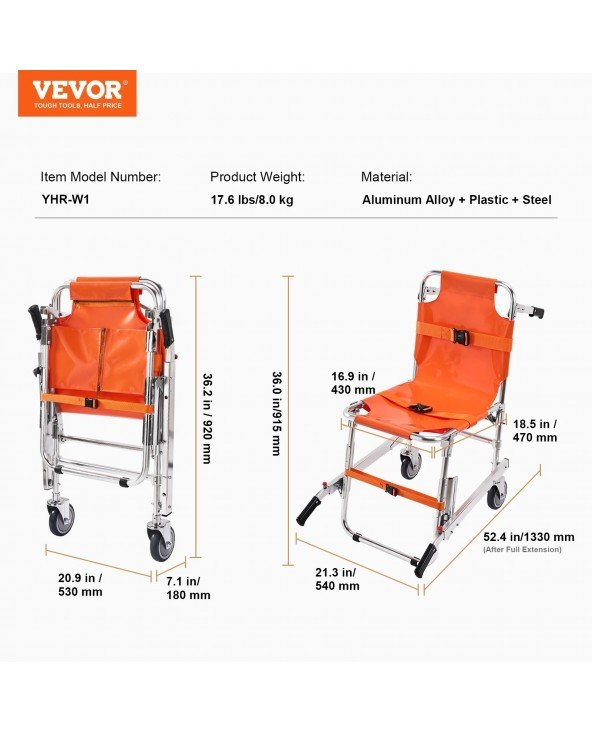 350lbs EMS Stair Climbing Chair Foldable Stair Lift Wheelchair 350lbs EMS Stair Climbing Chair Foldable Stair Lift Wheelchair