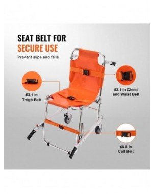 350lbs EMS Stair Climbing Chair Foldable Stair Lift Wheelchair
