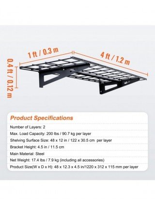 2 Layers Hand Power Tool Organizer Rack Garage Storage Shelving