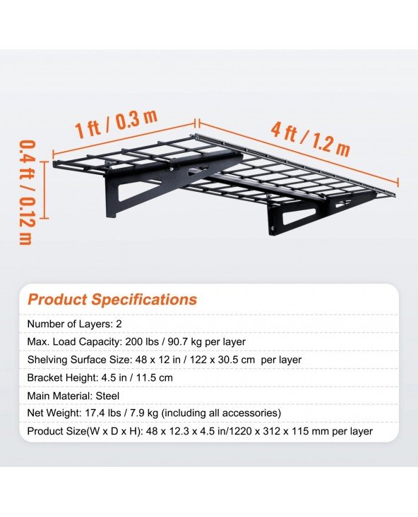 2 Layers Hand Power Tool Organizer Rack Garage Storage Shelving 2 Layers Hand Power Tool Organizer Rack Garage Storage Shelving