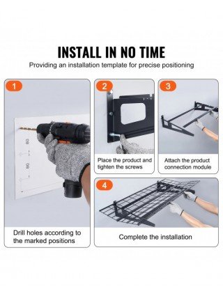 2 Layers Hand Power Tool Organizer Rack Garage Storage Shelving