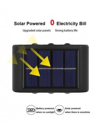 LED Solar Lights Wall Lamp Waterproof Outdoor UP and Down