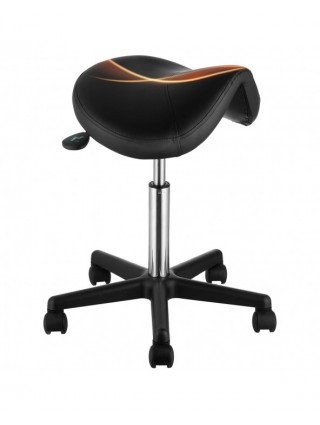 Ergonomic Saddle Stool with 5 Swivel Casters 360° Rotation