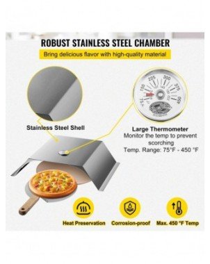 Stainless Steel Grill Pizza Oven Kit, Pizza Maker Kit for Most