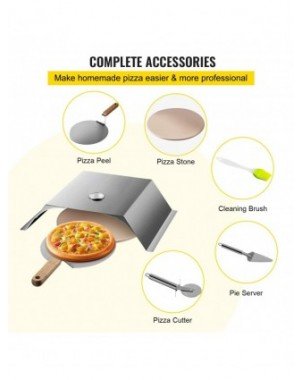 Stainless Steel Grill Pizza Oven Kit, Pizza Maker Kit for Most