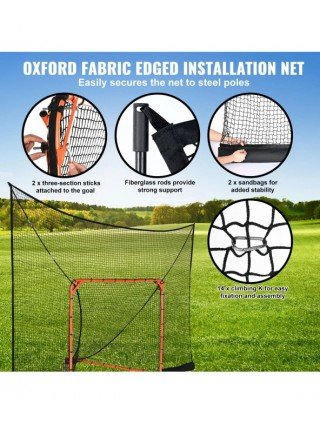 12' x 9' Hockey and Lacrosse Goal Backstop with Extended