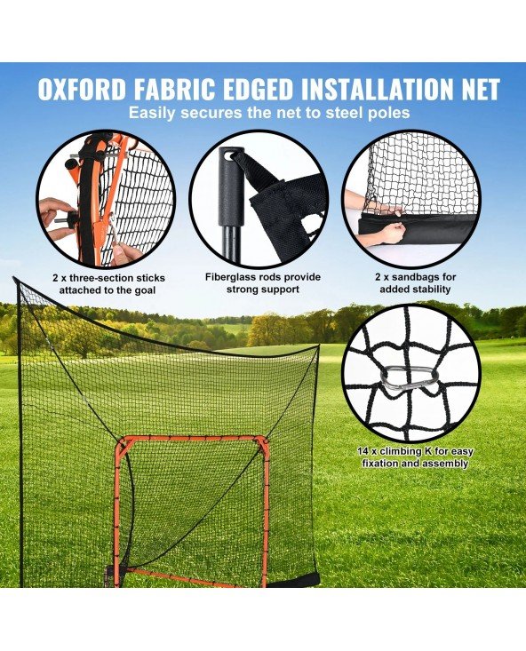 12' x 9' Hockey and Lacrosse Goal Backstop with Extended 12' x 9' Hockey and Lacrosse Goal Backstop with Extended