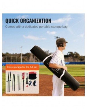 7ft x 7ft Portable Baseball Softball Practice Training Net for
