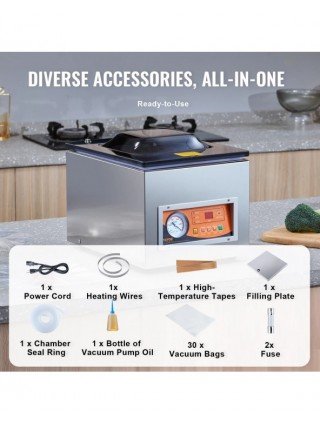 DZ-260S Chamber Vacuum Sealer 260W Vacuum Packing Machine with