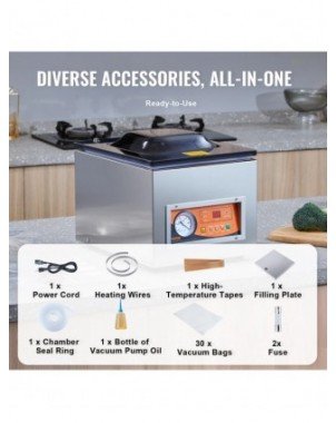 DZ-260S Chamber Vacuum Sealer 260W Vacuum Packing Machine with