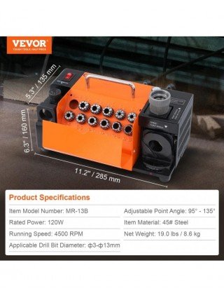 Drill Bits Sharpener 3-13mm Mill Grinder Sharpener Portable