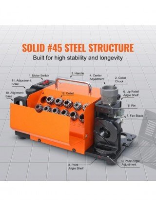 Drill Bits Sharpener 3-13mm Mill Grinder Sharpener Portable