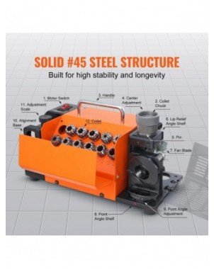 Drill Bits Sharpener 3-13mm Mill Grinder Sharpener Portable