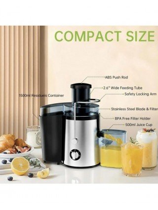 400W Electric Juicer Machine Juicer Wide Chute for Whole Fruit