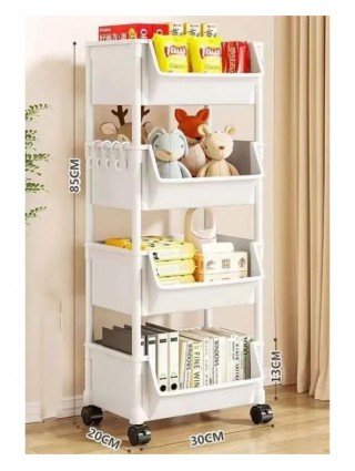 Trolley Bookshelf Kitchen Storage Rack Kitchen Corner Narrow