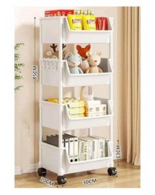 Trolley Bookshelf Kitchen Storage Rack Kitchen Corner Narrow