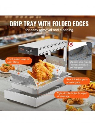 French Fry Food Warmer 750/1000W Commercial Food Heating Lamp
