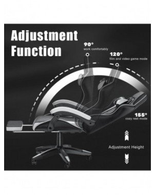 Gaming Chair with Footrest Gamer Chairs Ergonomic with Lumbar