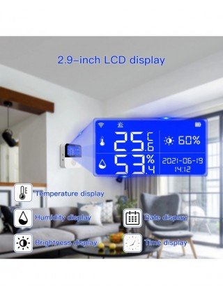 Tuya Smart WIFI Temperature and Humidity Sensor with Backlight